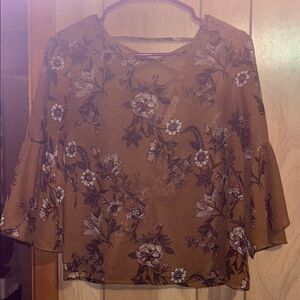 Rewind Brown Floral Blouse